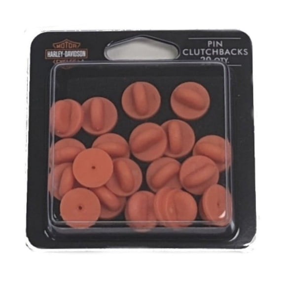Harley-Davidson Pin Clutch Backings, Soft Vinyl Comfort Fit Replacement, Qty 20, Harley Davidson