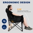 thumbnail image 3 of BRONZY Oversized Camping Chair Heavy Duty 500lbs Capacity with Cup Holder & Cooler Bag, 3 of 9
