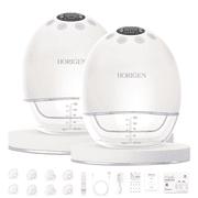 Horigen AOV6861 White Double Electric Breast Pump, Wearable Hands-Free, Smart Memory, 3D Pumping, Portable Quiet