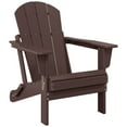 thumbnail image 4 of Polytrends  Laguna Fade Resistant All Weather Outdoor Patio Folding Adirondack Chair Dark Brown Poly Synthetic Fiber,Plastic, 4 of 5