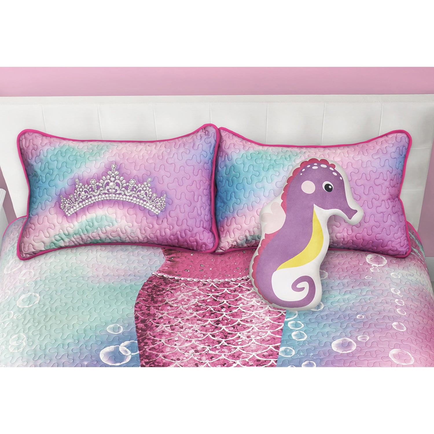 Safdie & Co. Quilt 2PC Set T Mermaid