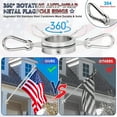 thumbnail image 5 of Flag Pole for House, 6 FT Stainless Steel Spinning Flag Pole Kit, 1" Rustproof Porch Flagpole with 360° Tangle Free Metal Flagpole Rings & 2-Position Bracket for Outdoor Sport for 3x5 Flags, 5 of 8