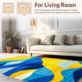 thumbnail image 2 of Flatwoven High Traffic Area Rug, Elegant Colorful Swirl, Non Slip, Stain Resistant, Washable Area Rugs for Living Room, Bedroom(Yellow, 4x6), 2 of 8