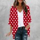 thumbnail image 2 of Mujeres de Manga Larga Tops Casual Impreso Suelto Cubrir Blusa de Cardigan Primavera Verano, 2 of 6