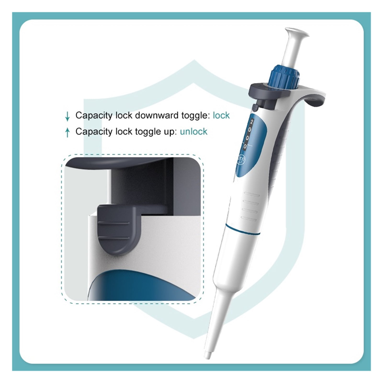 Laboratory Pipette,Digital Adjustable Micropipette Lab Equipment With Pipette Tips ,Precision & Accuracy