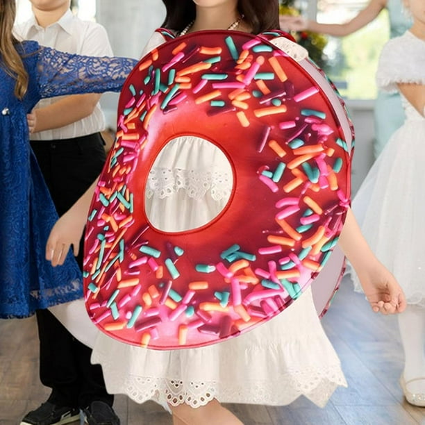 Disfraz de donut para niños, ideal para espectáculos de Halloween, carnavales y fiestas de cumpleaños.