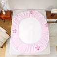 thumbnail image 5 of jejeloiu Chic Western Cowgirl Twin Sheet Sets,Pink Horseshoe Stars Bedding For Girls Kids 3pcs, 5 of 7