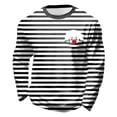 thumbnail image 4 of Byoo Crewneck Tee Shirt for Toddler Girl Stripe Graphic Full-Sleeve Kids Trendy T Shirt Soft Daily Pullover Top， Black, 4 of 4