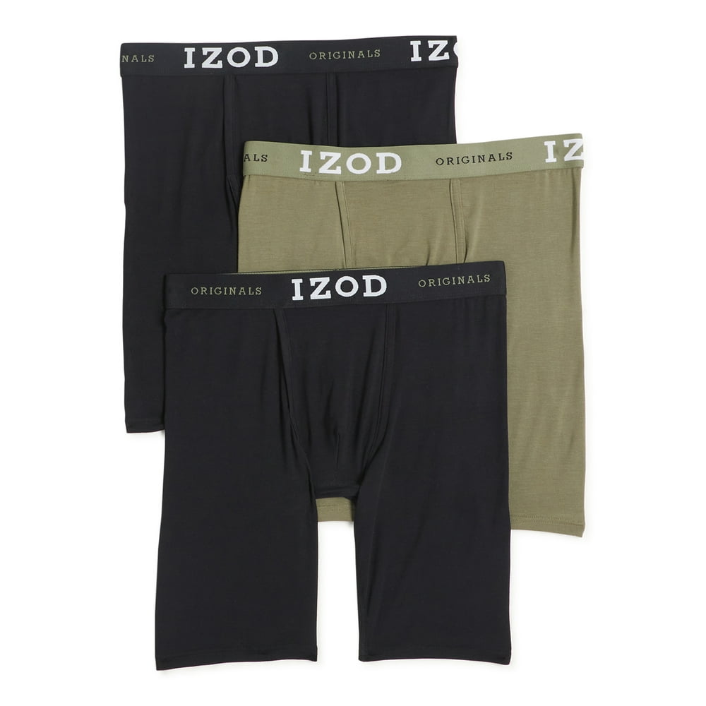 IZOD IZOD Men's Long Leg Boxer Brief, 3Pack