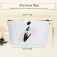 thumbnail image 5 of Unique Bargains Personalized Makeup Bag I Letter Purse Small Cosmetic Bag Zipper Monogrammed Makeup Bag Pouch White, 5 of 7