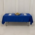 thumbnail image 2 of BalsaCircle 60" x 102" Royal Blue Lamour Satin Rectangular Tablecloth Table Linen | 60x102" Washable Fabric Table Cloth Covers for Buffet Events Kitchen Dining Wedding Party Reception, 2 of 8