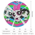 thumbnail image 2 of The Powerpuff Girls Round Tablecloth Print Decorative Table Cover Washable Table Cloths for Dining Party Picnic 70x70in, 2 of 8