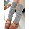 Women Winter Warm Knit High Knee Leg Warmers Crochet Leggings Boot