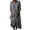 Gray Womens Summer Dress, variant on USSUMA Women's Linen Cotton Long Tunic Dresses Summer Half Sleeve Plain Shift Dress Casual Long Maxi Dress with Pockets