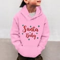 thumbnail image 4 of HXWCHs Soft cotton girls' sweatshirts Girls Christmas Snowflake Hoodie Winter Warm Xmas Print Pullover Sweatshirt for Holiday Season Pink 6-7 Years, 4 of 5