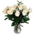 thumbnail image 1 of Fresh Flowers -Dozen White Roses 45 cm (17.7 in), 1 of 5