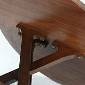 Demi Bonn 31.5" Coffee Table, Mid-Century Accent Center Table with X-Shaped Base for Home Living Room, Office, Brown