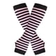 thumbnail image 1 of Zhuge Guantes largos sin dedos a rayas para mujer, calentadores de brazos tejidos de invierno para punk rock, cosplay, gótico y fiestas navideñas, color negro y rosa, 1 of 4
