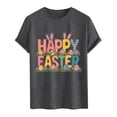 thumbnail image 4 of Generic Men's Happy Easter T Shirts Rabbit Ears Eggs Flowers Leaf Tops Summer Crew Neck Tees Cotton Going Out Shirts, 4 of 5