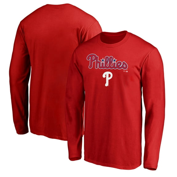Men's Philadelphia Phillies Team Lockup Long Sleeve T-Shirt