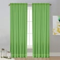 thumbnail image 7 of FastXmas Sheer Curtains Semi Transparent Voile Rod Pocket Curtains for Bedroom and Living Room, 52 x 84 inches Long 1 Panel, 7 of 7