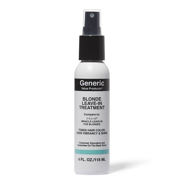 Productos de valor genérico Tratamiento sin aclarado para rubias Ideal para rubias para combatir el tono cobrizo Mejora el brillo y la manejabilidad Desfrizzes Desenreda 4 Oz