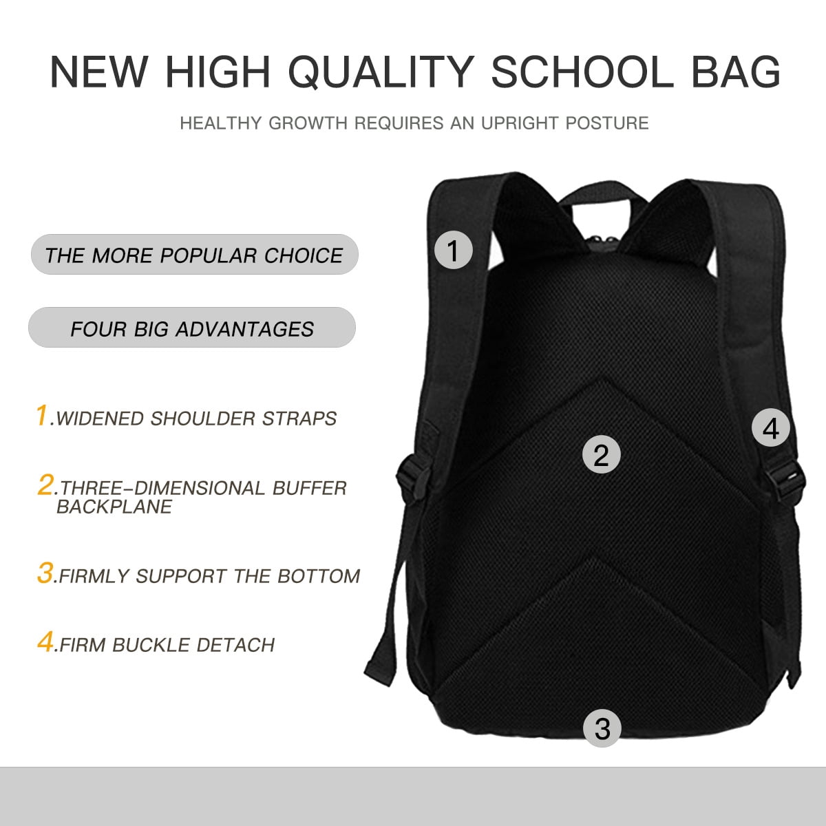 Cat Backpack 17 Inch Large Capacity Casual Daily Commuter Backpack