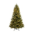 thumbnail image 4 of Traditional 7.5ft Prelit Artificial Christmas Tree with 1746 Branch Tips, 550 Warm Lights and Metal Stand, 52" wide Realistic Fir Christmas Tree with Lights by Naomi Home, 4 of 8