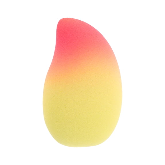 Unique Bargains 1 Pc Gradient Mango Face Makeup Sponge for Makeup Application Yellow, Red