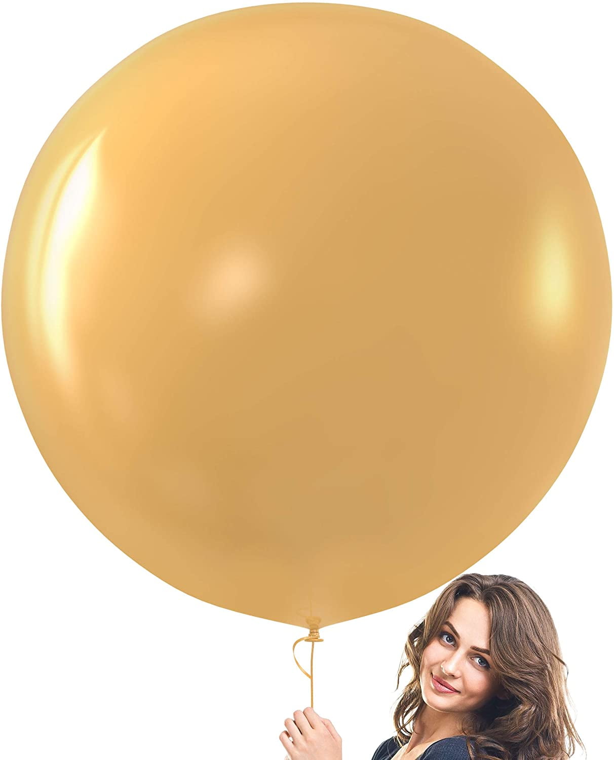 Prextex Gold Giant Balloons 8 Jumbo 36 Inch Gold Balloons for Photo
