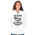 thumbnail image 4 of Under New Management Newlywed Bride Zip Up Hoodie Men's Women's Brisco Brands S, 4 of 6