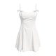 thumbnail image 5 of Minivestido corsé de verano para mujer - Sin mangas, sin espalda - Dobladillo con volantes - Tirantes con lazo - Fiesta/club - S-XL, 5 of 5