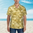 thumbnail image 2 of Bingfone Mermaid Fish Scale for Men's Short Sleeve Button Down Shirts Hawaiian Beach Shirt,Large, 2 of 7