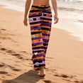 thumbnail image 4 of IYYVV Women Halloween Pajamas Pants Aesthetic Pumpkin Ghost Skeleton Patterned Drawstring Pjs Halloween Stretch Lounge Ghost Face Fall Pant Red 2XL, 4 of 6