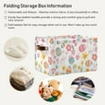 thumbnail image 6 of Coolnut Easter Egg Flowers Storage Basket Collapsible Toy Storage Bins Waterproof Canvas Storage Basket with Leather Handles for Home Closets Offices,Kids Toy and Gift Baskets,1PCS Home Decor, 6 of 7