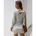 thumbnail image 4 of Yidarton Winter Knit Women's Sweater Sexy Pack Hip Warm Sweater Top Women's One Piece Gray L, 4 of 16