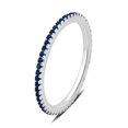 thumbnail image 3 of Arista 1/2 Carat T.W. Spinal Blue Stone Eternity Band in Sterling Silver, 3 of 3