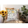 thumbnail image 5 of Floral Pillow Covers 18x18 Set of 2, Decorative Daisy Bloom Throw Pillow Covers Outdoor, Summer Home Sweet Home Eucalyptus Cushion Cases Decorations for Sofa Couch, 5 of 6