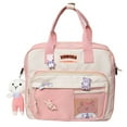 thumbnail image 2 of Kawaii Shoulder Backpack Korean Japanese Students Totes Schoolbag Hit Color, 2 of 6