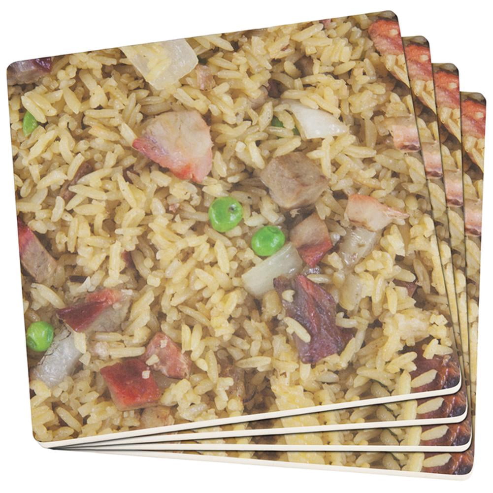 Pork Fried Rice Set of 4 Square Sandstone Coasters - Walmart.com