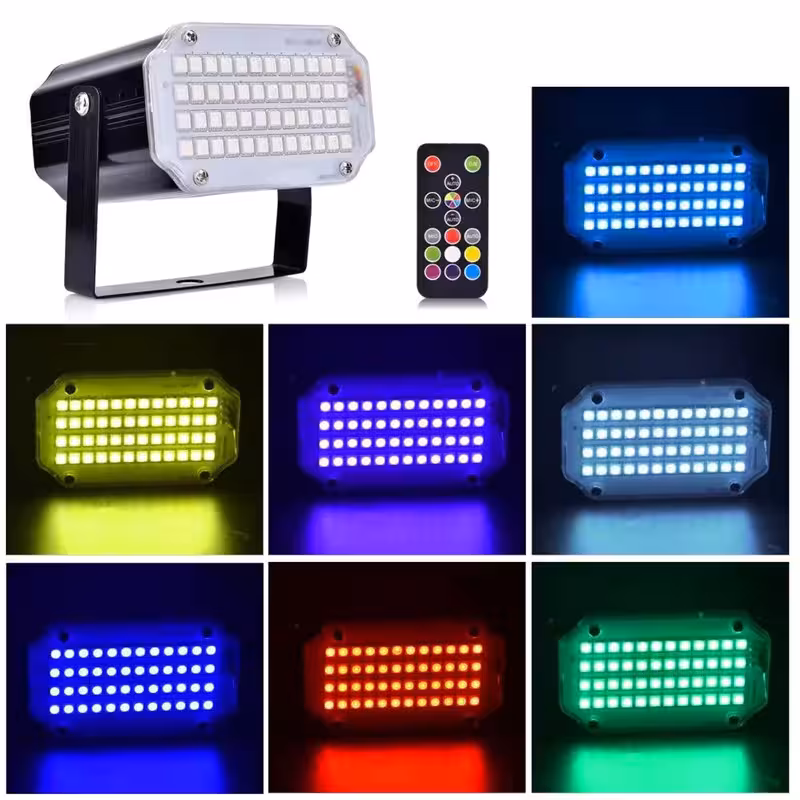 thumbnail image 5 of Mini Luz de discoteca activada por sonido estroboscópico, iluminación de escenario con 48 LED superbrillantes, 5 of 7