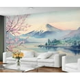 thumbnail image 3 of Japanese Landscape Wall Mural - Mount Cherry Blossoms Murals, Oriental Asian Large Wall Murals For Living Room, Japanese Mural 98.4"W x 68.9"H (Not Peel and Stick), 3 of 6