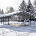 thumbnail image 2 of Patiowell 20'x20' Outdoor metal Carport,Heavy Duty Carport with UV-Resistant Roof, All-Weather Shelter for Cars, Trucks, Boats & Lawn Equipment, 2 of 7