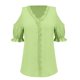thumbnail image 3 of mfyjkho Tops De Moda Para Mujer, Blusa Informal De Verano Con Cuello En V Y Manga Corta Con Encaje Para Mujer Tops De Gimnasio Para Mujer Xl, 3 of 6