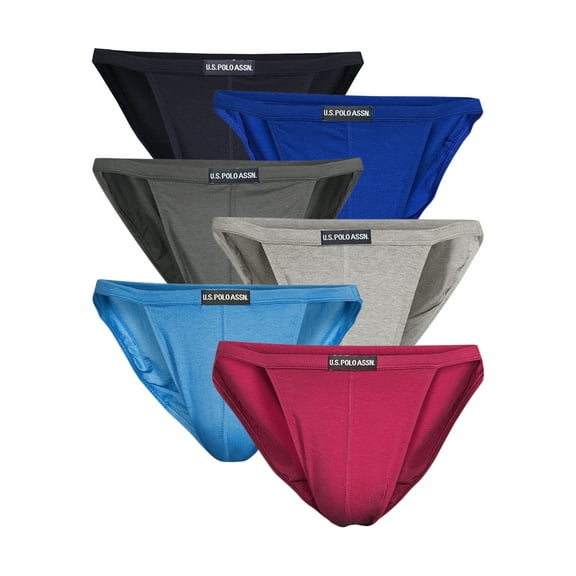 U.S. Polo Assn. Men's Star Bikini Underwear, 6-Pack