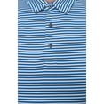 thumbnail image 6 of AVA Athletica Men's Polo Collar Moisture-Wick Active Wear Fine Striped T-Shirt; Blue; LG, 6 of 6