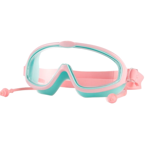 Gafas de natación Impermeable resistente a la niebla Montura grande | Cómoda correa ajustable de silicona a prueba de fugas | Gafas de natación Clear HD para piscina playa | Se adapta a la cara