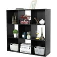 thumbnail image 4 of Wubio 9 Cube Open Shelf Bookcase 3 Tier Bookshelf Wood Cabinet Storage Organizer Display Shelves with 5 Removable Back Panels for Home, Office, Bedroom, Living Room, Black, 4 of 8
