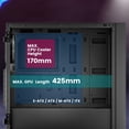 thumbnail image 3 of VETROO AL800 Full Tower E-ATX PC Computer Case w/Door Opening Design Tempered Glass-Black, 3 of 5