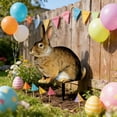 thumbnail image 6 of Honmine Bunny Decorative Garden Stake, Realistic Rabbit Yard Art Ornament, Portable Lawn Decor for Landscapes, Spring Outdoor Accent, 6 of 6
